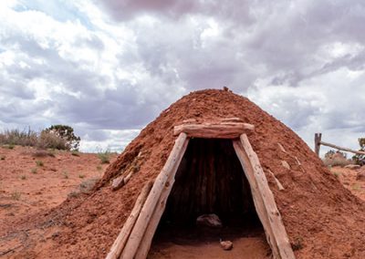 Small dwelling built from the earth